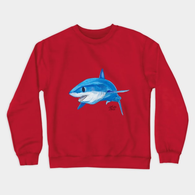 Mako for light shirts Crewneck Sweatshirt by CaptainChrisArt